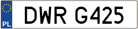 Trailer License Plate
